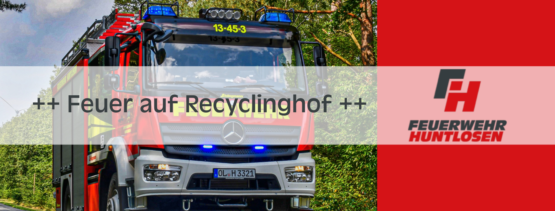 Read more about the article Einsatz: F2 – Feuer auf Recyclinghof