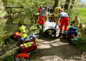 Read more about the article Einsatz: H1 – Radfahrer in Hunte gestürzt